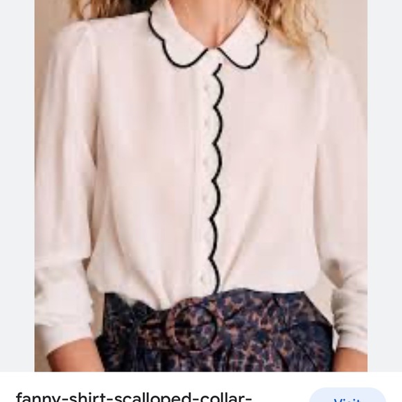 Sezane Fanny Shirt black and ecru - Picture 2 of 5